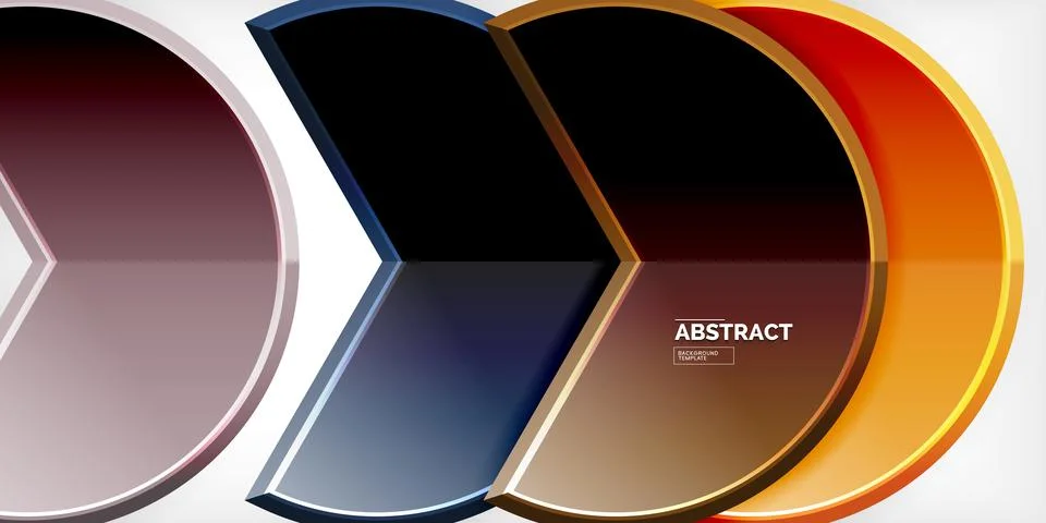 Trendy round shapes with triangular angle design element. Vector Illustration Illustrazione stock