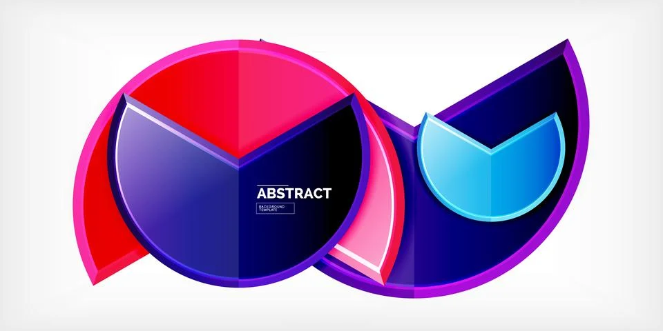 Trendy round shapes with triangular angle design element. Vector Illustration 스톡 일러스트