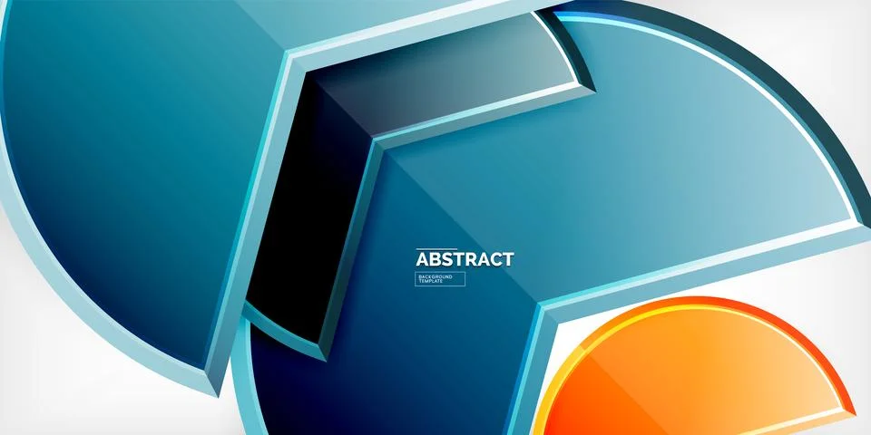Trendy round shapes with triangular angle design element. Vector Illustration 스톡 일러스트