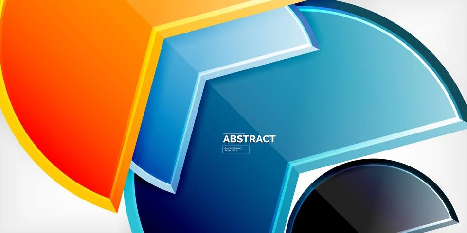 Trendy round shapes with triangular angle design element. Vector Illustration Stockillustratie