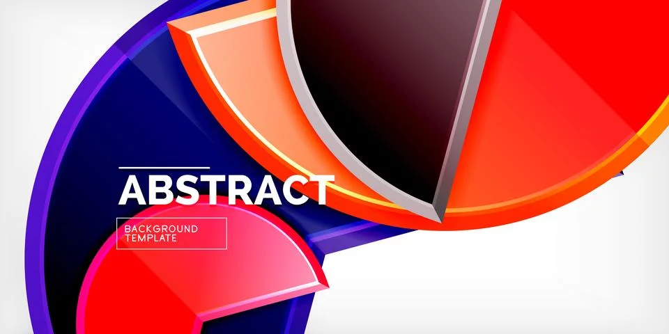 Trendy round shapes with triangular angle design element. Vector Illustration Stock Illustration