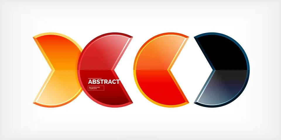 Trendy round shapes with triangular angle design element. Vector Illustration Stock Illustration