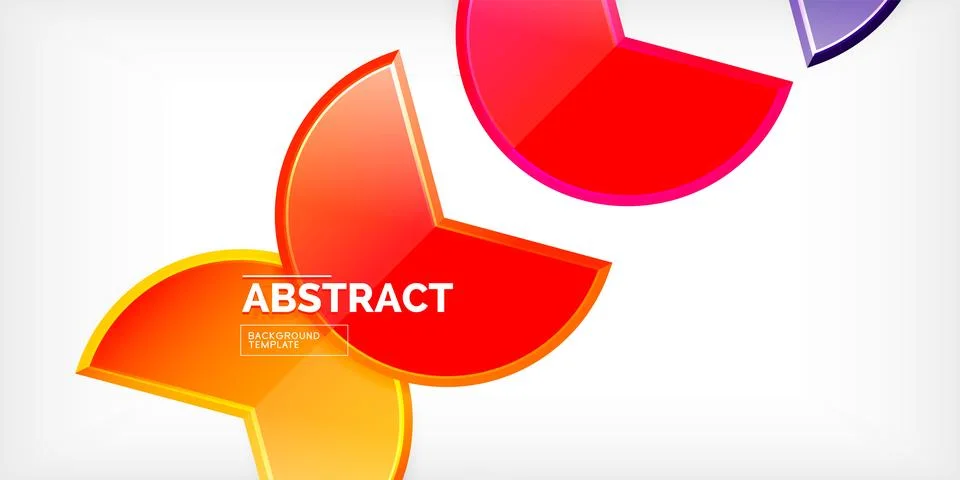 Trendy round shapes with triangular angle design element. Vector Illustration Illustrazione stock