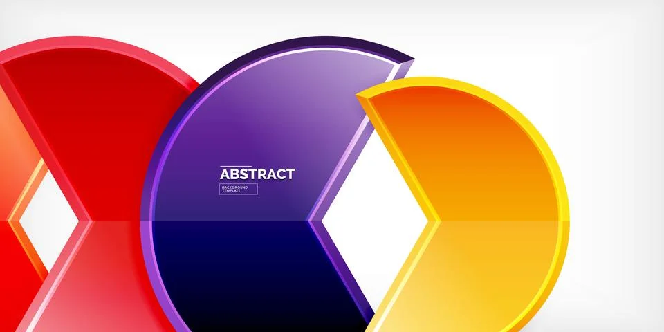 Trendy round shapes with triangular angle design element. Vector Illustration イラスト素材