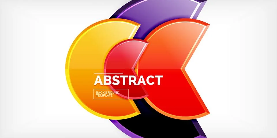 Trendy round shapes with triangular angle design element. Vector Illustration Illustrazione stock