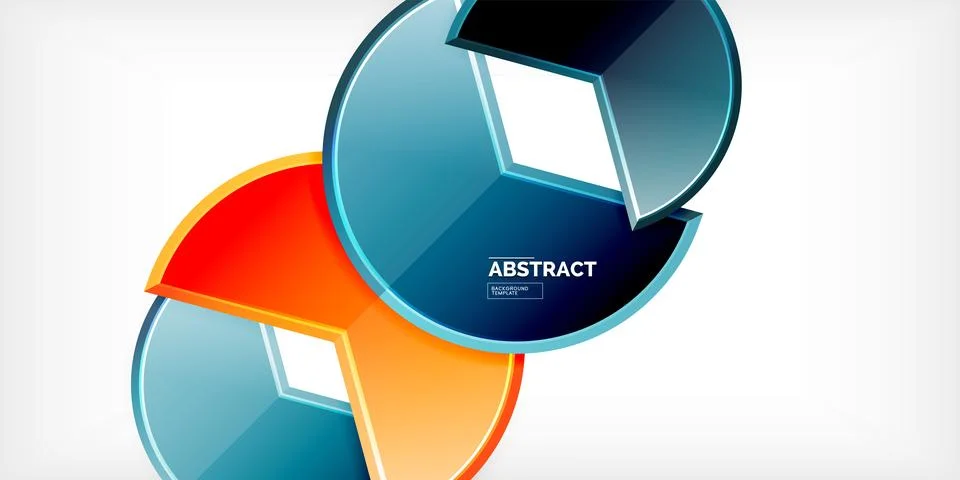 Trendy round shapes with triangular angle design element. Vector Illustration Stock Illustration