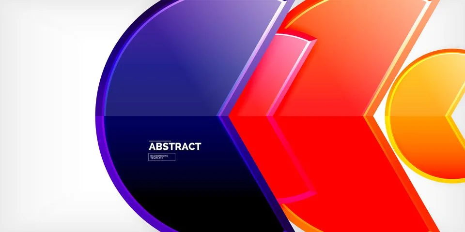 Trendy round shapes with triangular angle design element. Vector Illustration イラスト素材