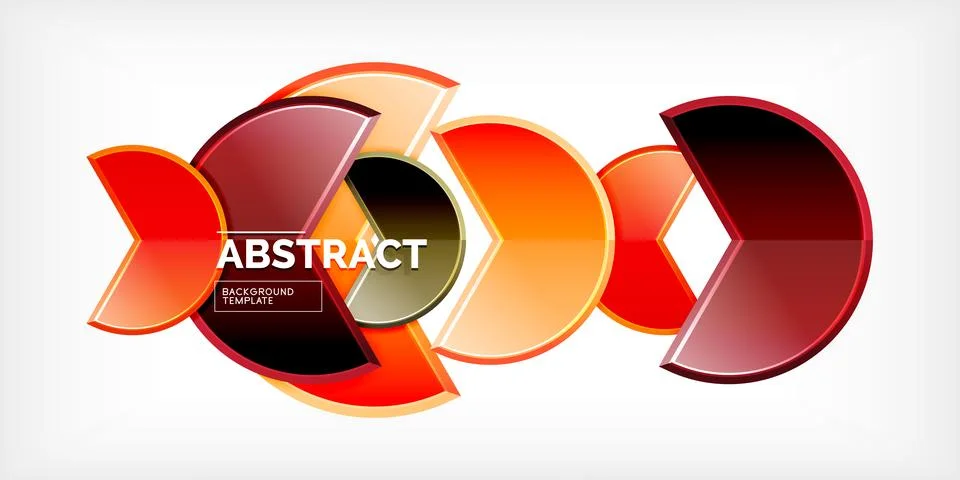 Trendy round shapes with triangular angle design element. Vector Illustration イラスト素材