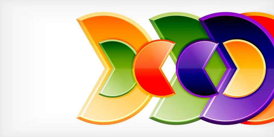 Trendy round shapes with triangular angle design element. Vector Illustration 스톡 일러스트