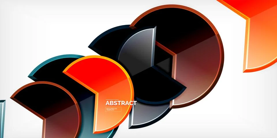 Trendy round shapes with triangular angle design element. Vector Illustration イラスト素材