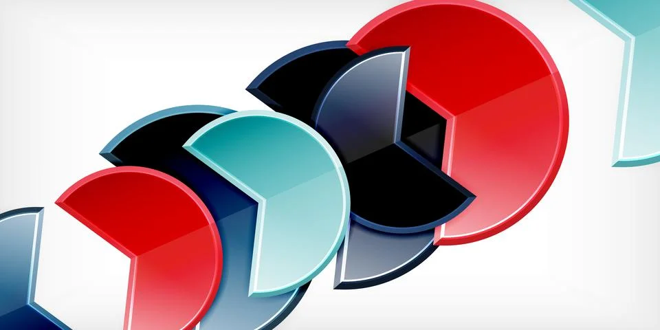 Trendy round shapes with triangular angle design element. Vector Illustration イラスト素材