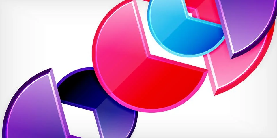 Trendy round shapes with triangular angle design element. Vector Illustration Illustrazione stock