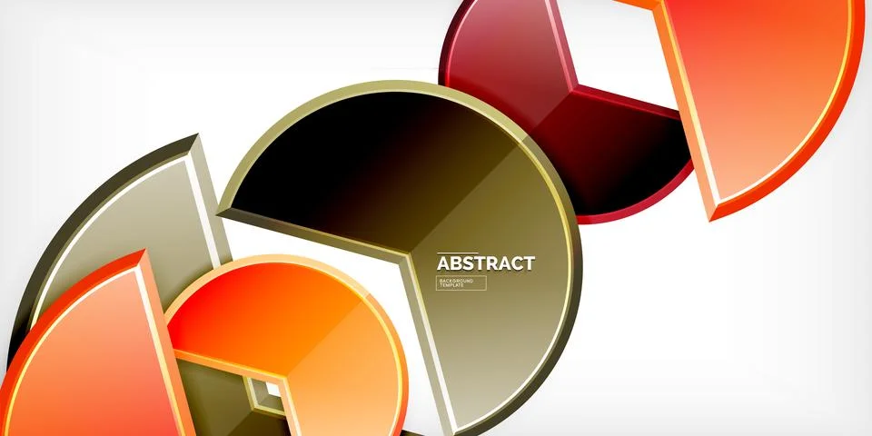 Trendy round shapes with triangular angle design element. Vector Illustration Stock Illustration