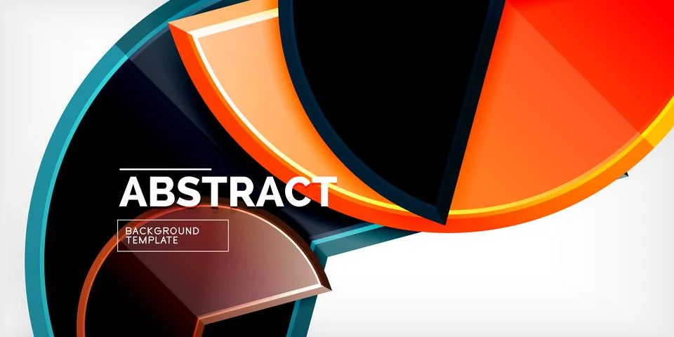 Trendy round shapes with triangular angle design element. Vector Illustration Stockillustratie