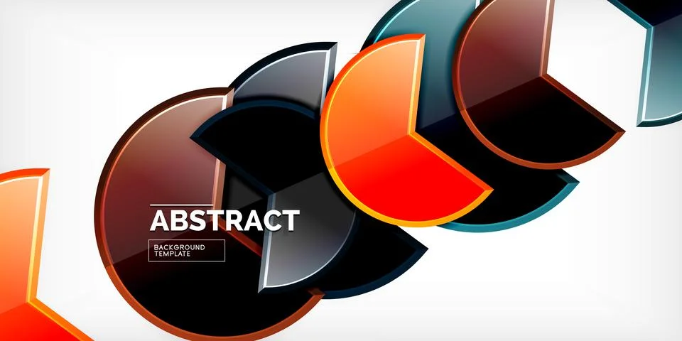 Trendy round shapes with triangular angle design element. Vector Illustration Ilustração Stock