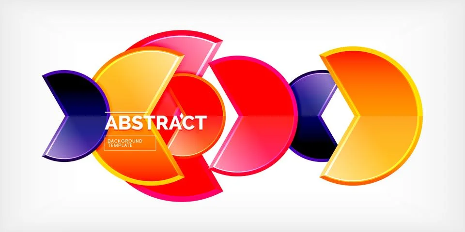 Trendy round shapes with triangular angle design element. Vector Illustration Illustrazione stock