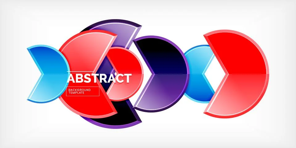 Trendy round shapes with triangular angle design element. Vector Illustration Ilustração Stock