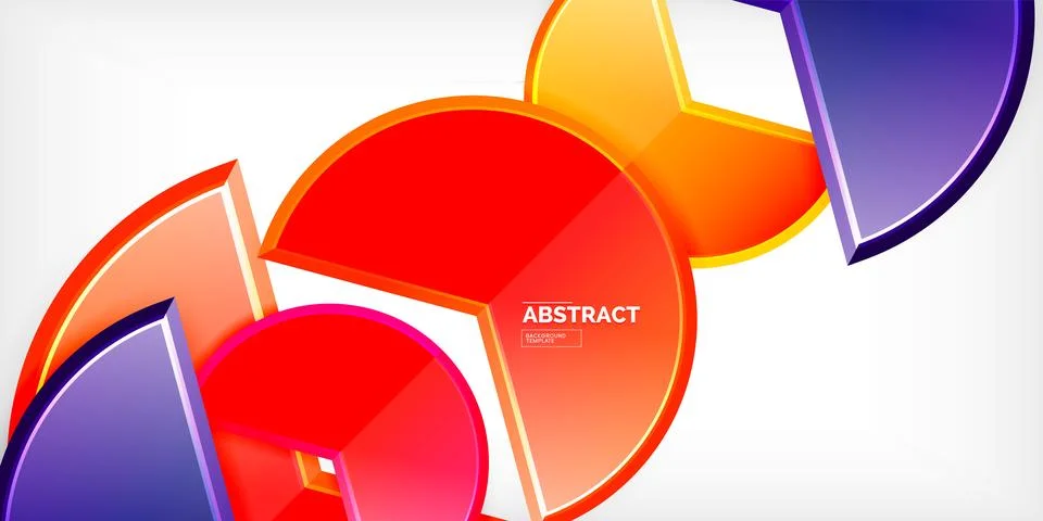 Trendy round shapes with triangular angle design element. Vector Illustration Ilustração Stock