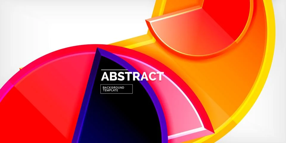 Trendy round shapes with triangular angle design element. Vector Illustration Ilustração Stock