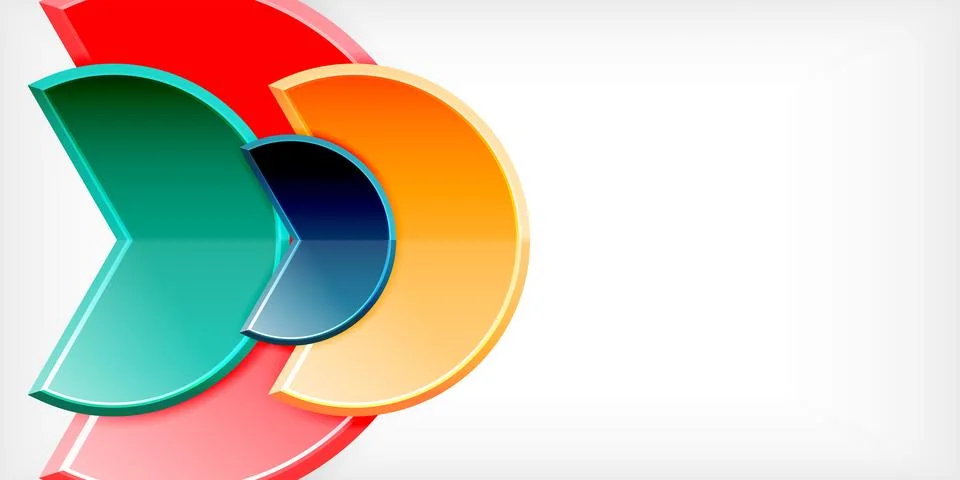 Trendy round shapes with triangular angle design element. Vector Illustration Illustrazione stock