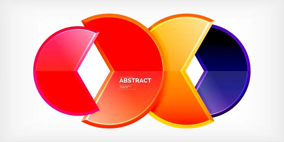 Trendy round shapes with triangular angle design element. Vector Illustration Ilustración de archivo