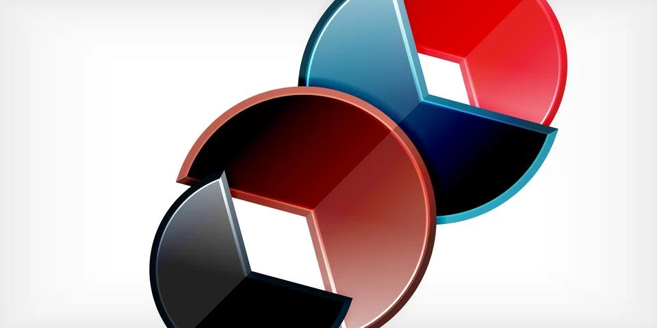 Trendy round shapes with triangular angle design element. Vector Illustration 스톡 일러스트