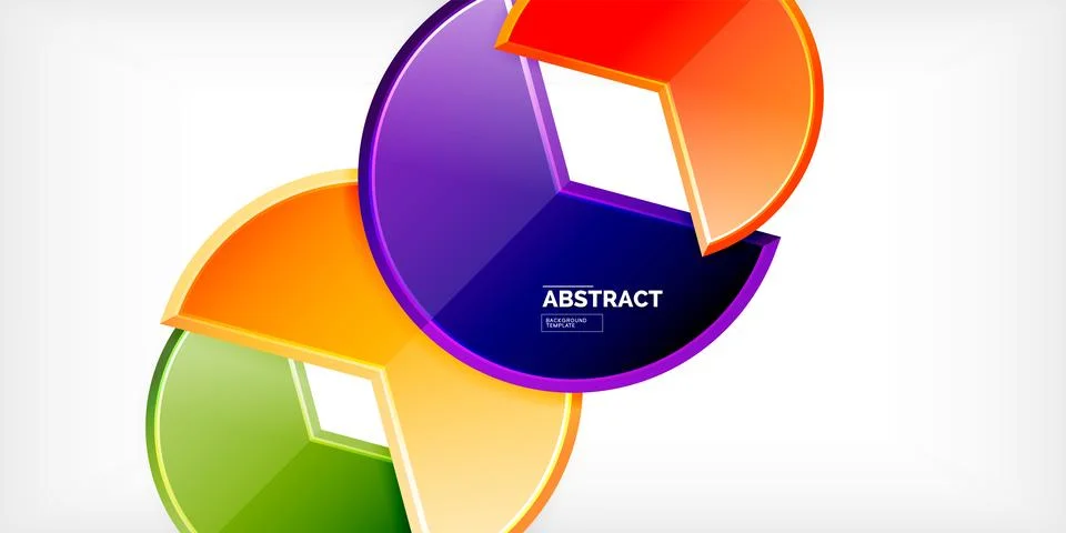 Trendy round shapes with triangular angle design element. Vector Illustration Stockillustratie