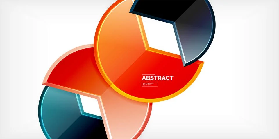 Trendy round shapes with triangular angle design element. Vector Illustration Illustrazione stock