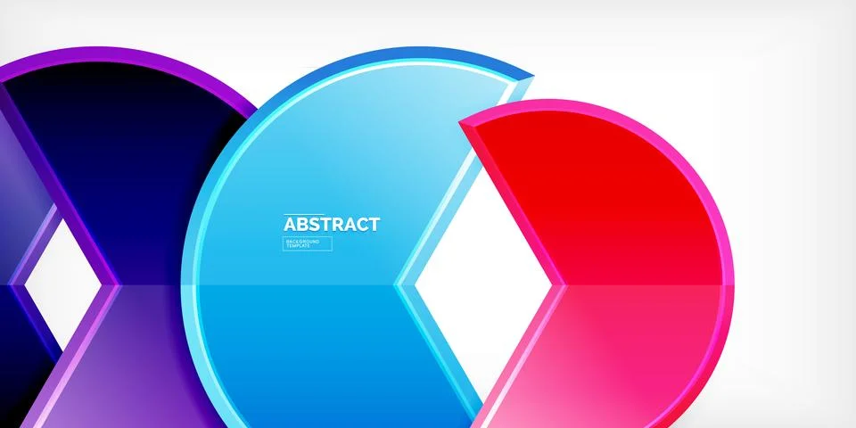 Trendy round shapes with triangular angle design element. Vector Illustration Ilustración de archivo