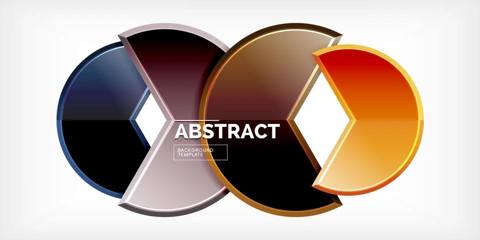 Trendy round shapes with triangular angle design element. Vector Illustration イラスト素材