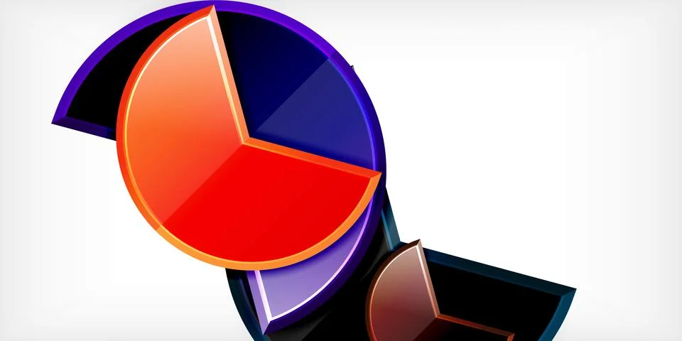 Trendy round shapes with triangular angle design element. Vector Illustration Ilustración de archivo