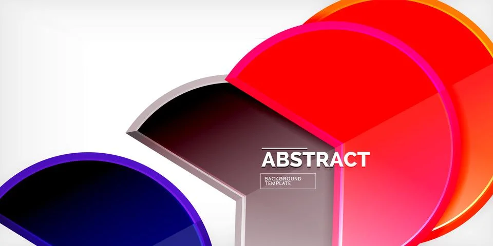 Trendy round shapes with triangular angle design element. Vector Illustration 스톡 일러스트