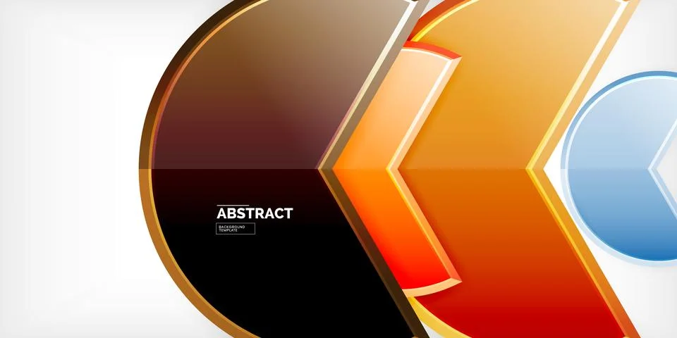 Trendy round shapes with triangular angle design element. Vector Illustration Ilustración de archivo