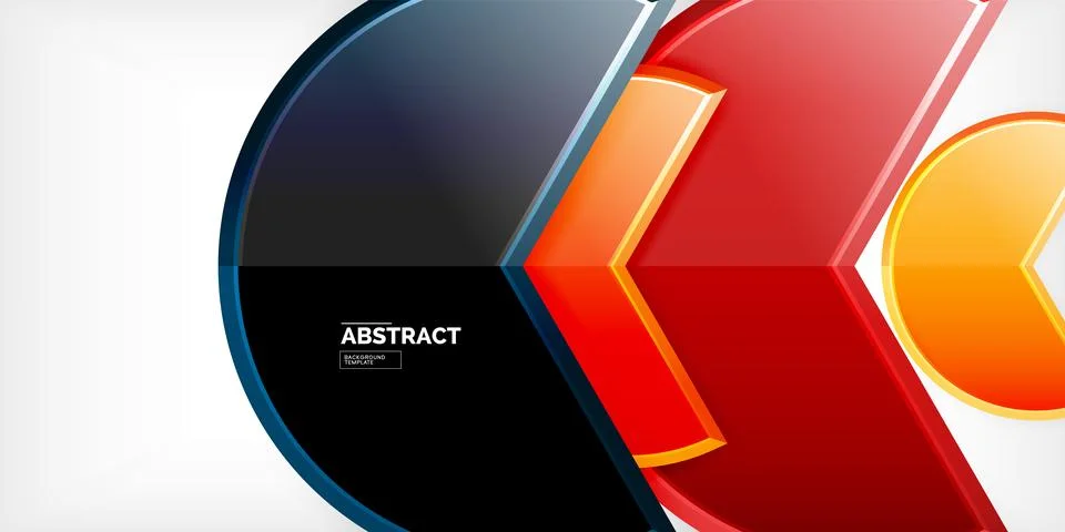 Trendy round shapes with triangular angle design element. Vector Illustration Illustrazione stock