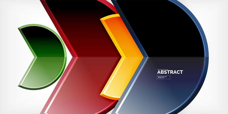 Trendy round shapes with triangular angle design element. Vector Illustration Stockillustratie