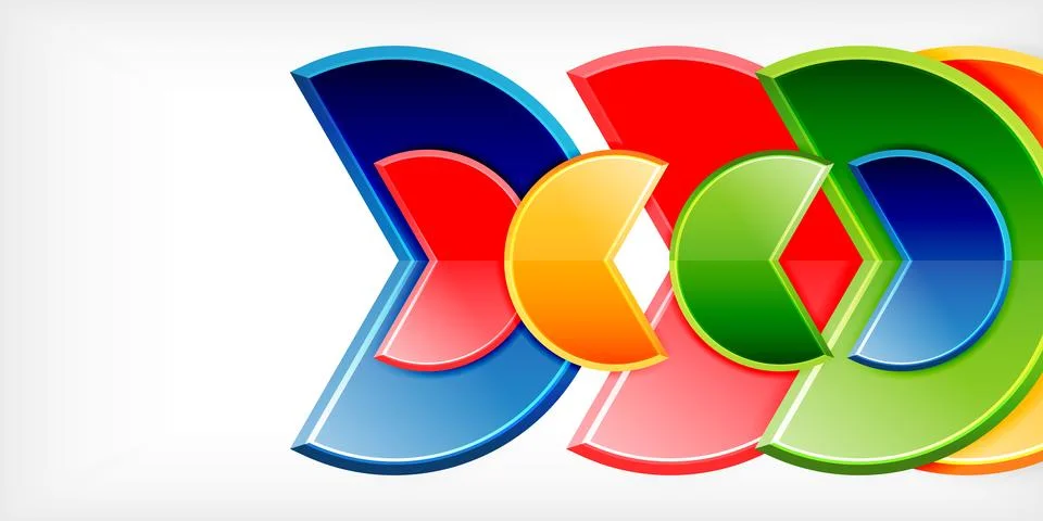 Trendy round shapes with triangular angle design element. Vector Illustration 스톡 일러스트