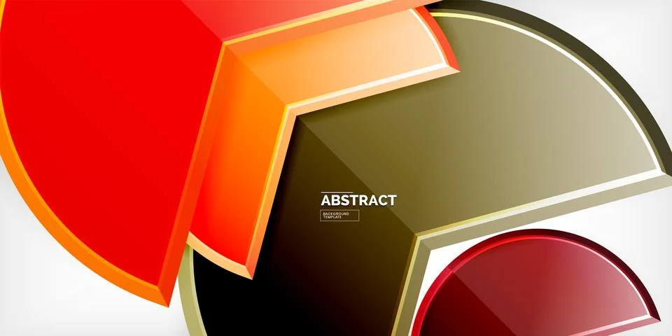 Trendy round shapes with triangular angle design element. Vector Illustration イラスト素材