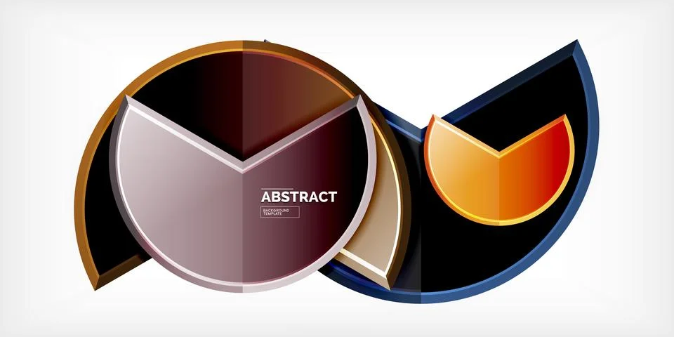 Trendy round shapes with triangular angle design element. Vector Illustration Illustrazione stock