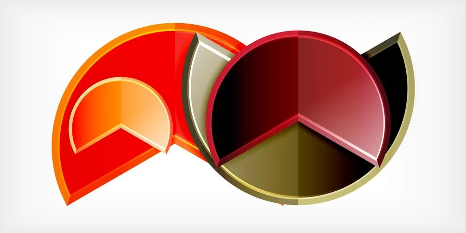 Trendy round shapes with triangular angle design element. Vector Illustration 스톡 일러스트