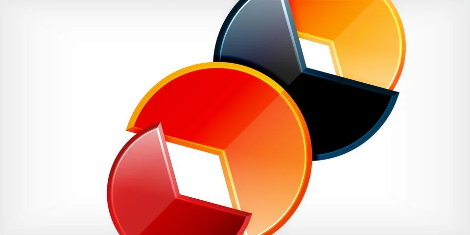 Trendy round shapes with triangular angle design element. Vector Illustration 스톡 일러스트