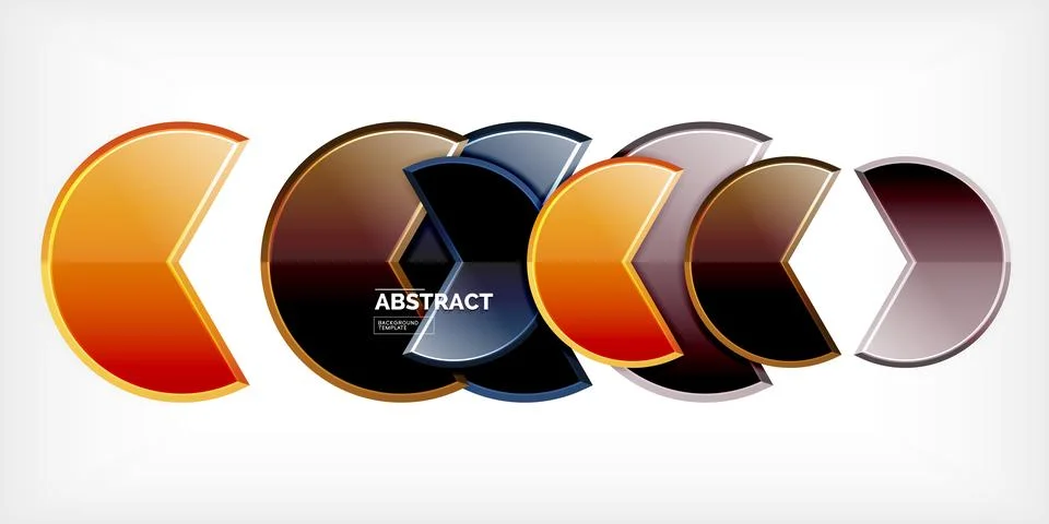 Trendy round shapes with triangular angle design element. Vector Illustration Ilustração Stock