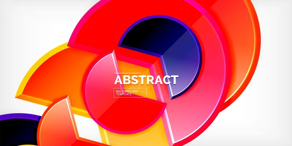 Trendy round shapes with triangular angle design element. Vector Illustration Illustrazione stock