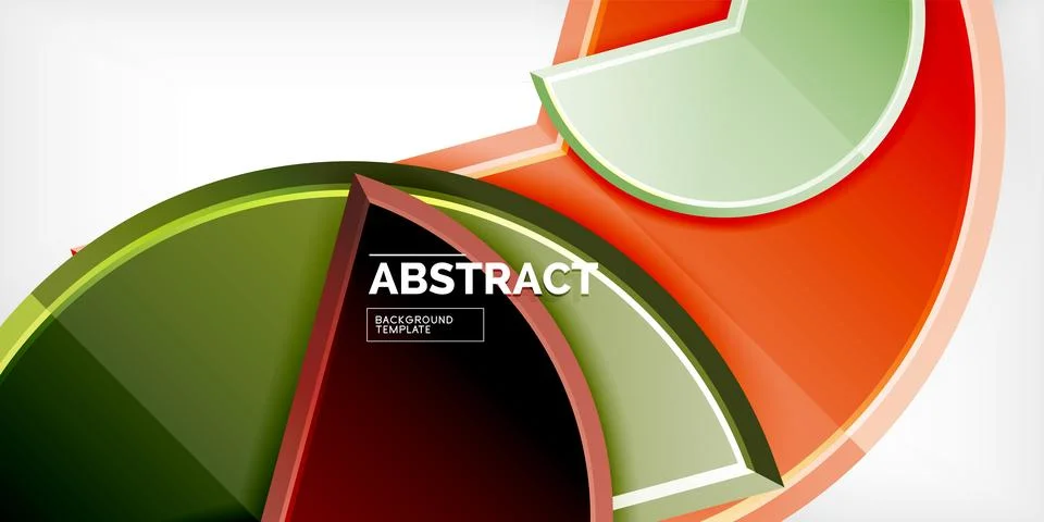 Trendy round shapes with triangular angle design element. Vector Illustration Illustrazione stock