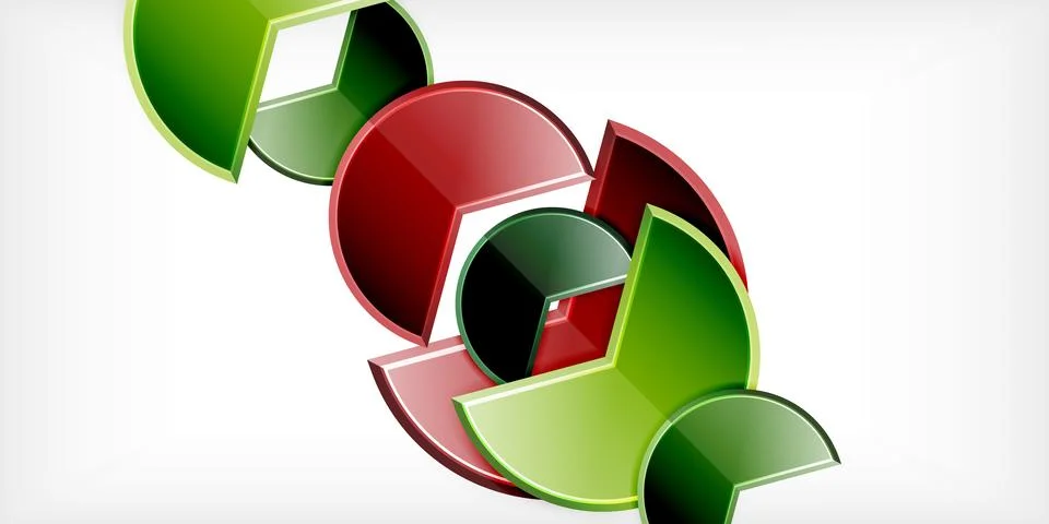 Trendy round shapes with triangular angle design element. Vector Illustration Illustrazione stock