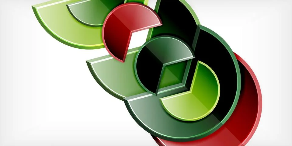 Trendy round shapes with triangular angle design element. Vector Illustration Stock Illustration
