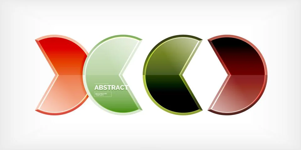 Trendy round shapes with triangular angle design element. Vector Illustration Illustrazione stock