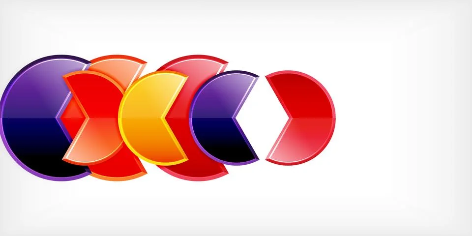 Trendy round shapes with triangular angle design element. Vector Illustration Stockillustratie