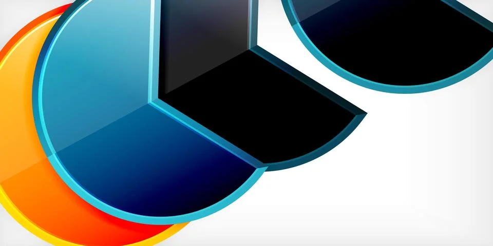 Trendy round shapes with triangular angle design element. Vector Illustration Ilustração Stock