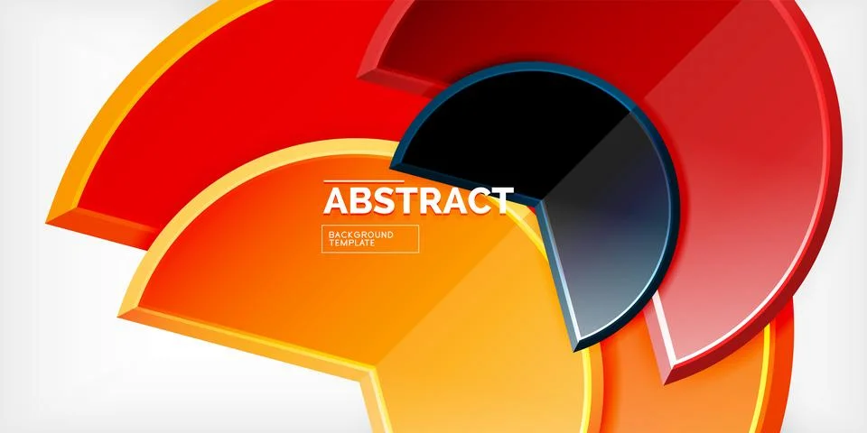 Trendy round shapes with triangular angle design element. Vector Illustration 스톡 일러스트