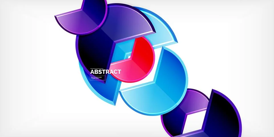 Trendy round shapes with triangular angle design element. Vector Illustration Ilustração Stock